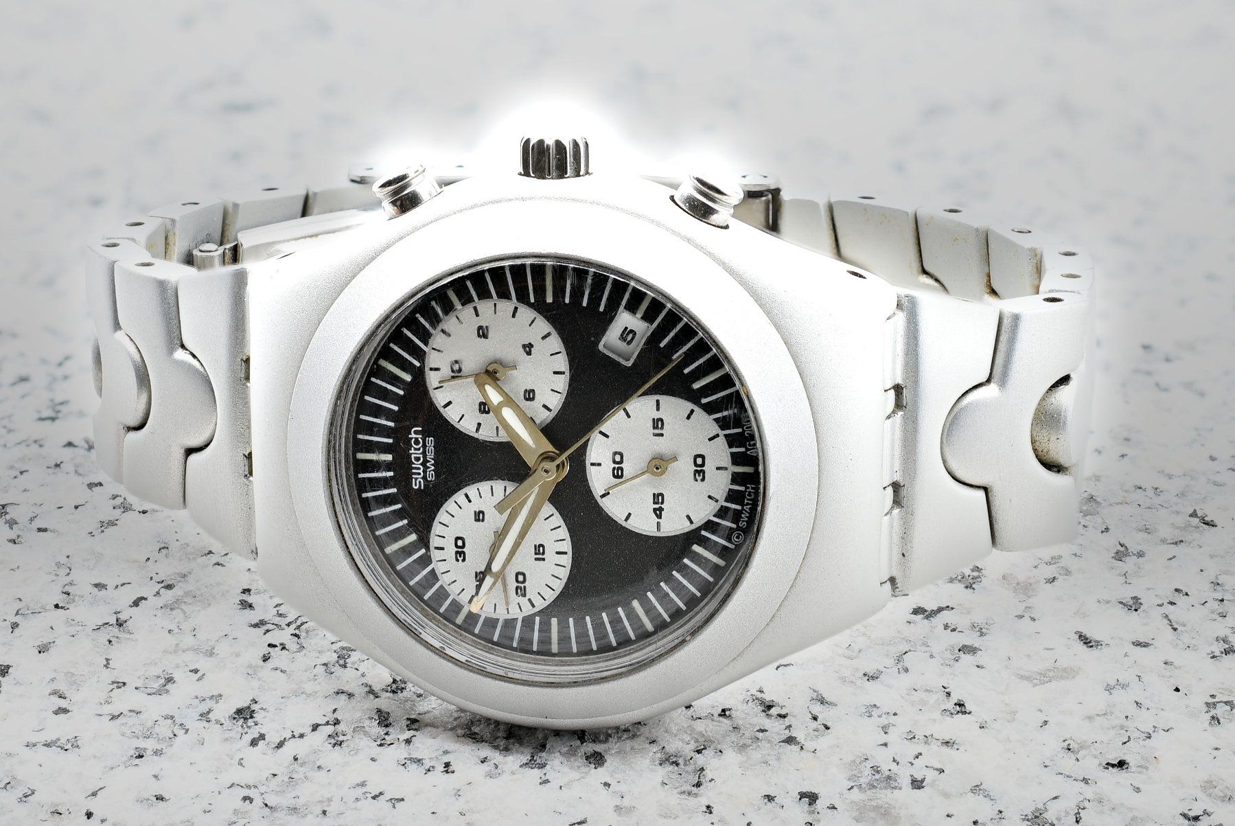 Swatch Orologi: Swatch Irony Paving Stone Chronograph YMS4004AG – Usato da Dürnten venduto da pema28 3
