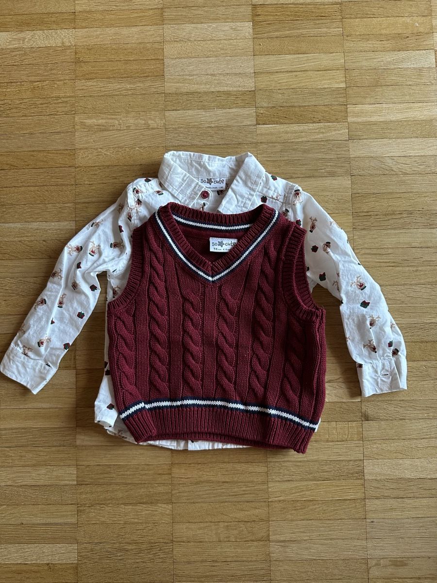 Lotti & Set di vestiti: Baby Weihnachten Set Pulli und Hemd 9-12 Monate – Nuovo (secondo la descrizione) da Kloten venduto da mariyama