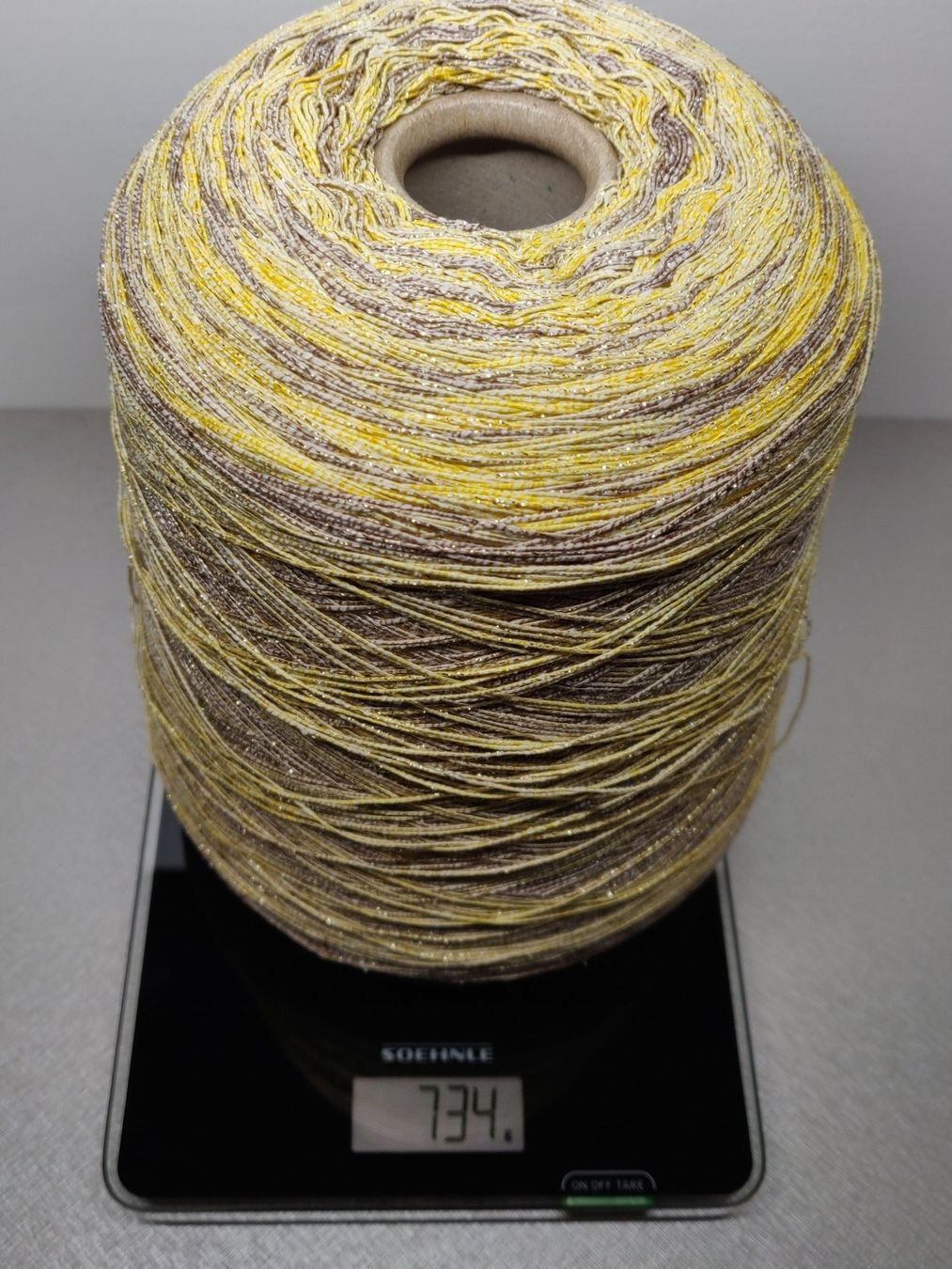 Lana: Baumwolle Seide mit Lurex 690g gelb beige Gradient – Nuovo (secondo la descrizione) da Lufingen venduto da Voyager7 7