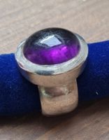 Massiver Silberring 925 handgeschmiedet mit Amethyst