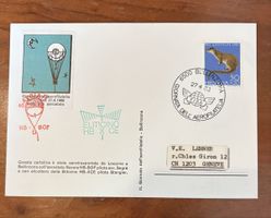 Rare Enveloppe Premier Jour Aeropostale Bellinzone 1968!
