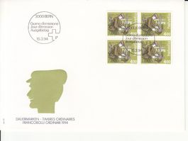SBK 853 im 4er-Block FDC