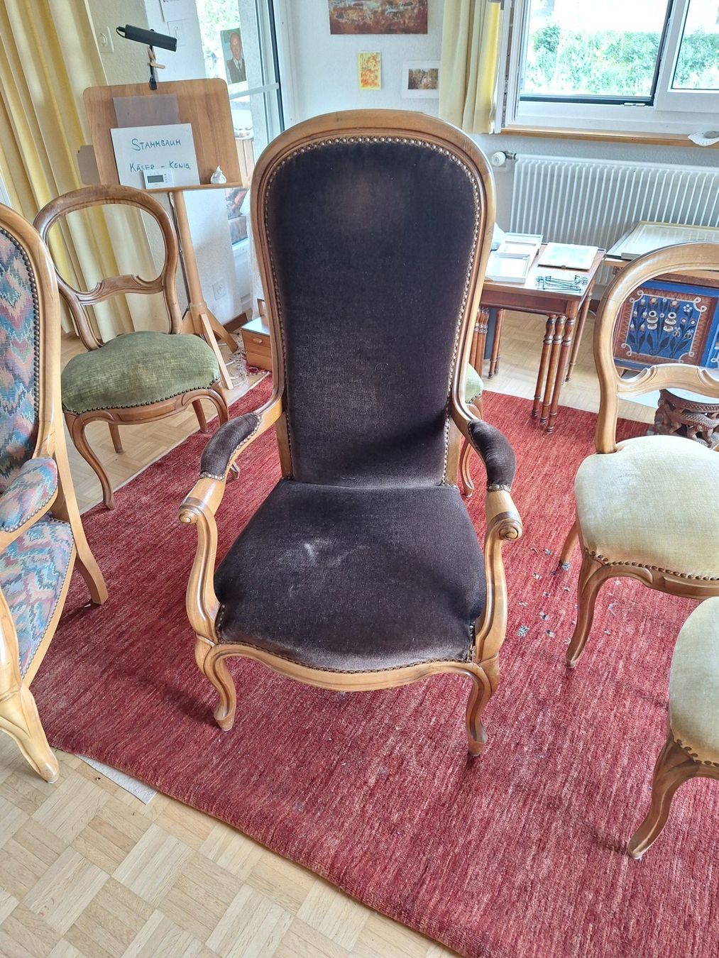 Fauteuils: Schwarzer antiker Polstersessel – D'occasion à Zollikofen par jan_rv69