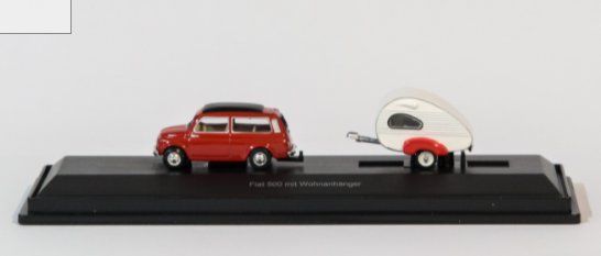 Mini Cooper Avec Caravane 1/43 Schuco - Occasion, Miniature