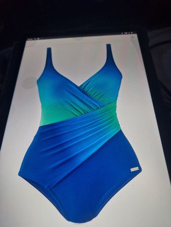 LASCANA Badeanzug blau/grün Gr.46