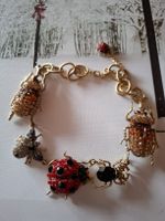 GLIEDERHALSKETTE MIT VERSCHIEDENEN INSEKTEN SCHMUCK