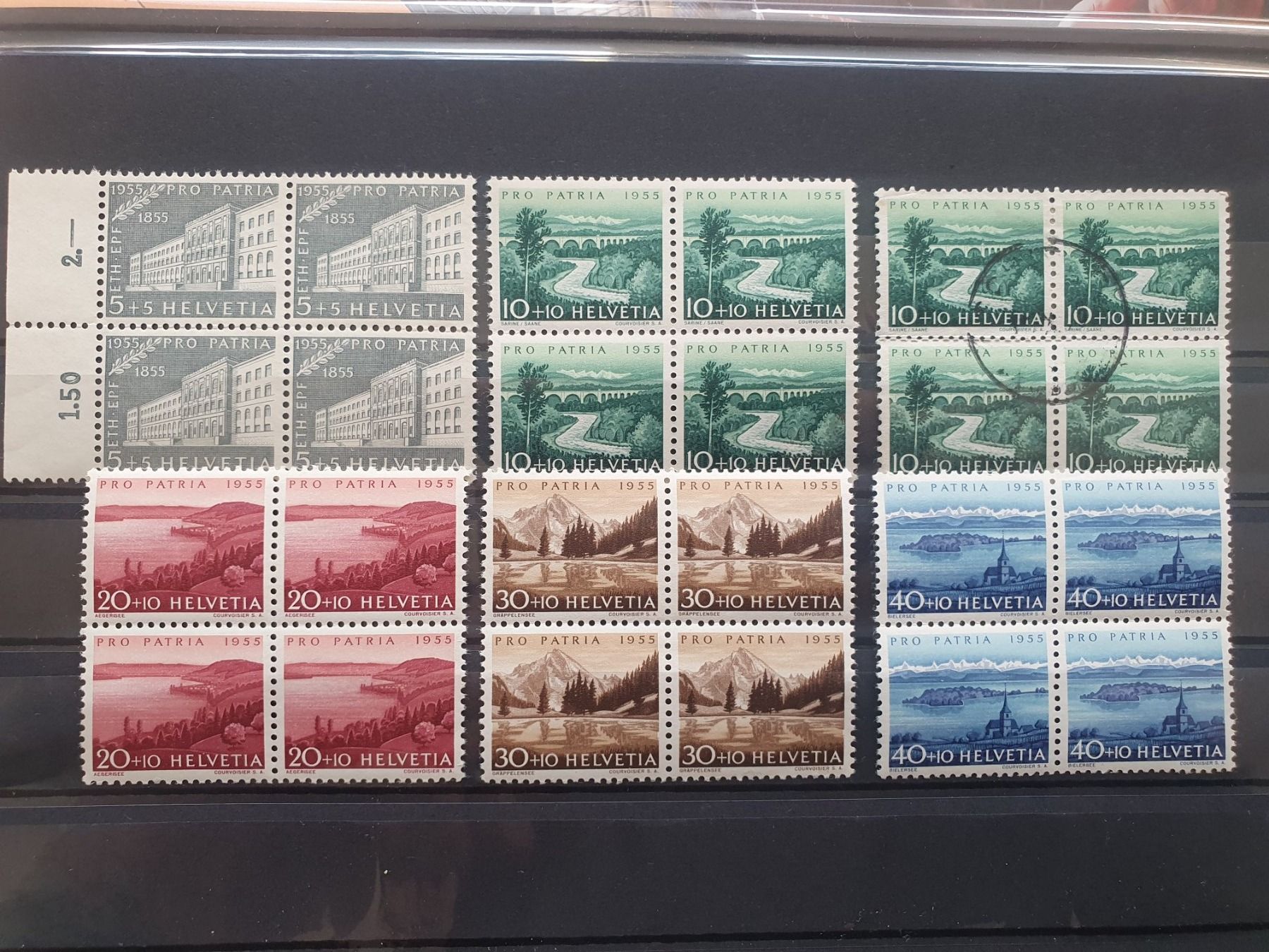 Tutti i francobolli: Pro Patria B71 - B75 ** Kat. 65.- – Usato da Balgach venduto da SIMEON27