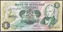 Schottische Banknote, 1 Pfund, 1984, Top Zustand!