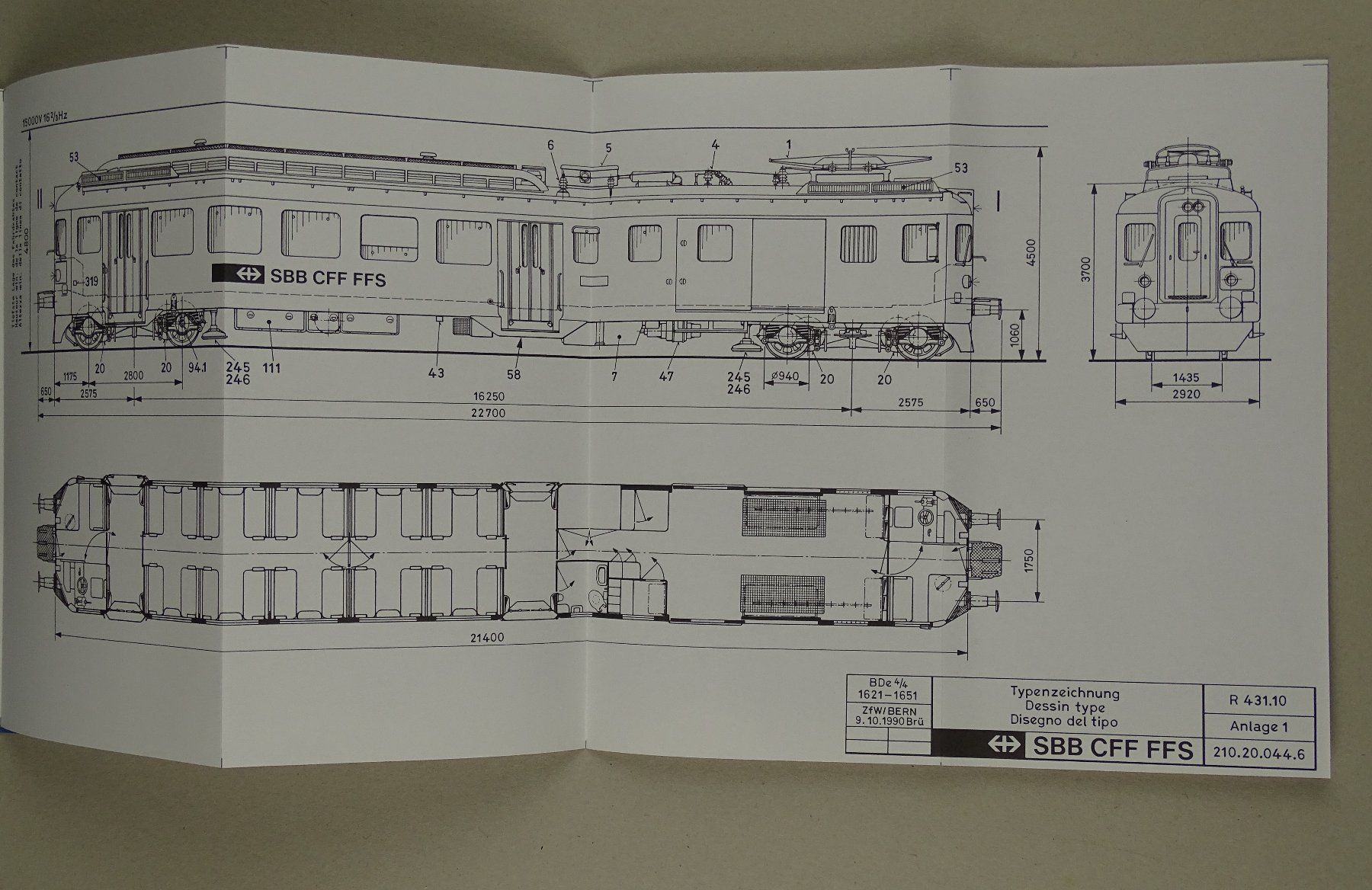 Libri: ELEKTR. TRIEBWAGEN BDe 4/4 1621-1651, 1990 – Usato da Grüningen venduto da Kartensammler 4
