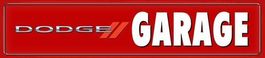 Blechschild-DODGE GARAGE - 46 x 10 cm