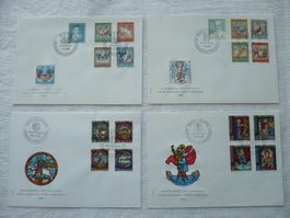 Pro Patria 1965/67/68/69 4 FDC SBK B123 - B127, B133 - B145