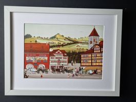 BARBARA BILD HINTER PASSEPARTOUT MONTIERT MIT RAHMEN