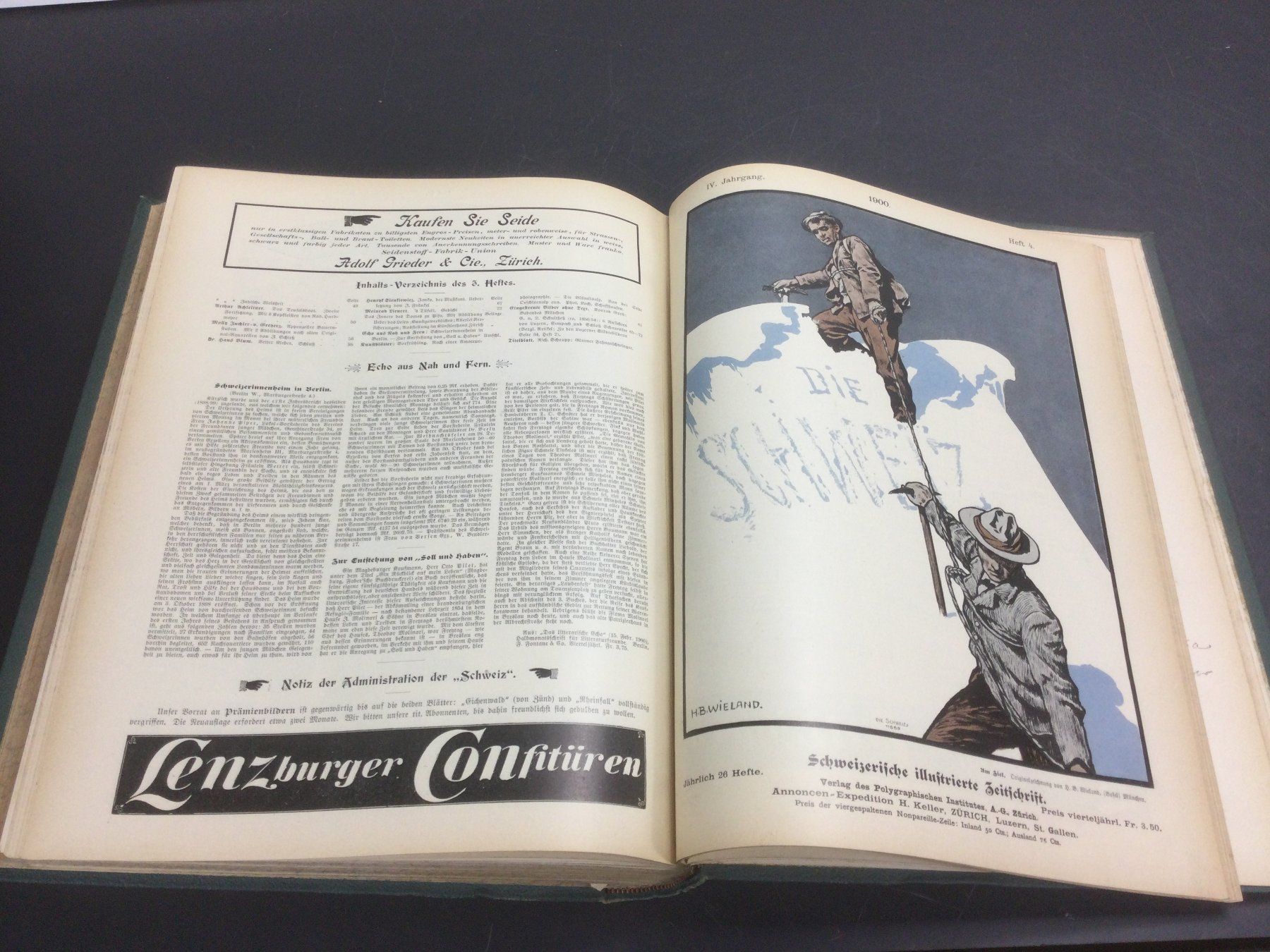 Outils anciens: Feegletscher Saasthal Schweizer Illustrierte Zeitschrift – D'occasion à Wangen SZ par kuriosum12