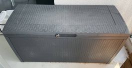 Outdoor Kissen- / Aufbewahrungsbox in Rattan-Optik