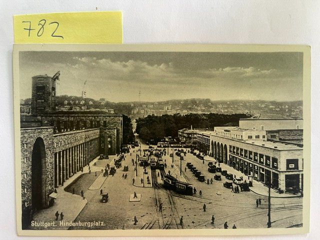 Cartoline postali: alte Ansichtskarte Stuttgart Hindenburgplatz, 1938 – Usato da Niederwil AG venduto da dahu75