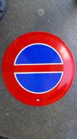 Verkehrssignal Rund Parkieren verboten Rot Blau Emai-Metall