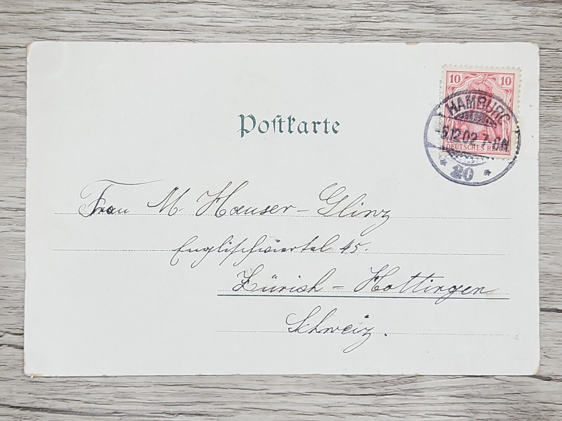 Alle Briefmarken: CL16 Carte Postale + Timbre Allemagne 1902 – Gebraucht aus Cousset von Patrick_Collections 1