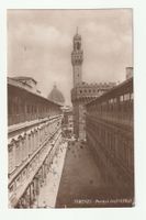 Alte Ansichtskarte Florenz, Uffizien Portikus, 03.10.1922