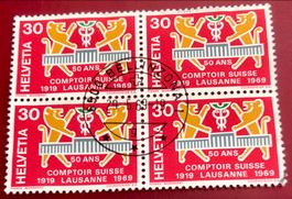 4 er Block Nr.463 mit Stempel  Bellinzona