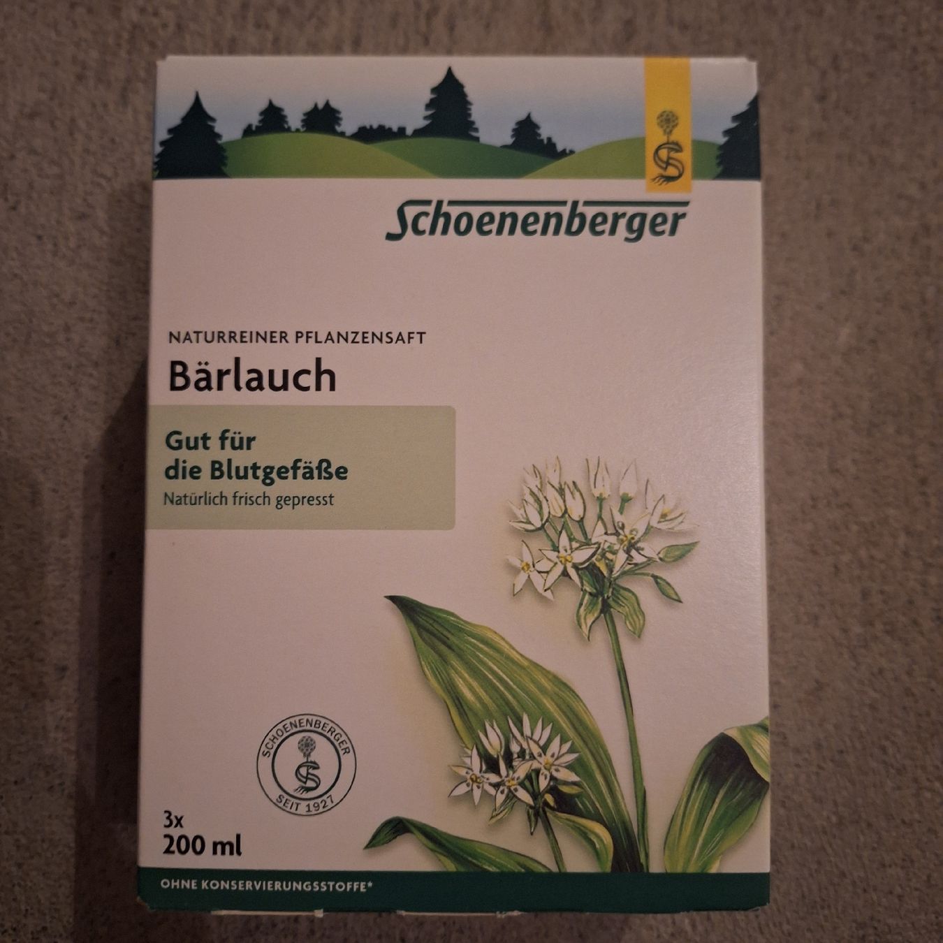 Lebensmittel & Spezialitäten: Schönenberger Bärlauchsaft 3x200ml – Neu und originalverpackt aus Schübelbach von rab02