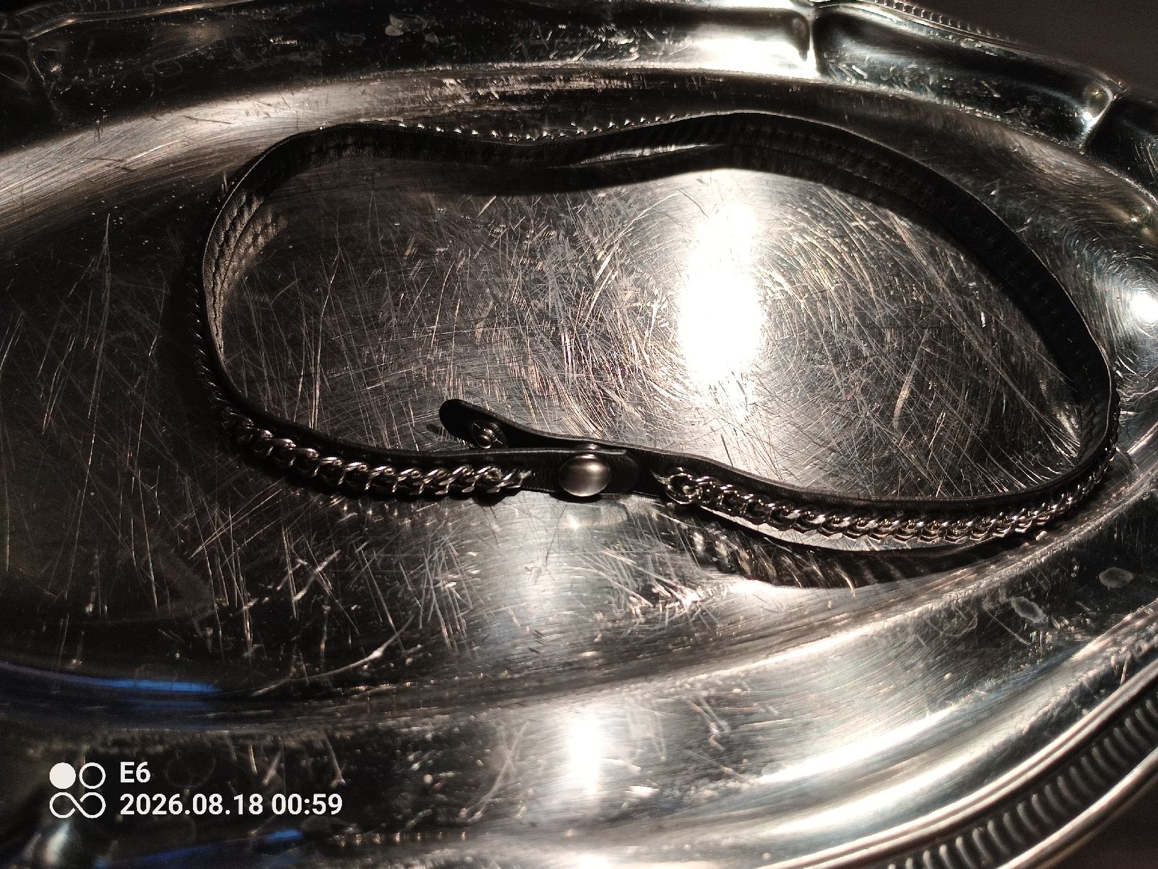 Catenine: Schwarzes Halsband mit Silberauflage – Usato da Zürich venduto da Mitzi6
