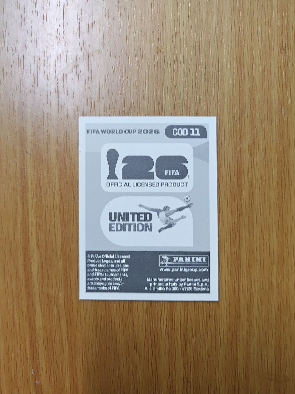 Panini Carte collezionabili: Panini WM 2026 Sticker - COD 11 – Usato da Hochdorf venduto da all_u_want 1