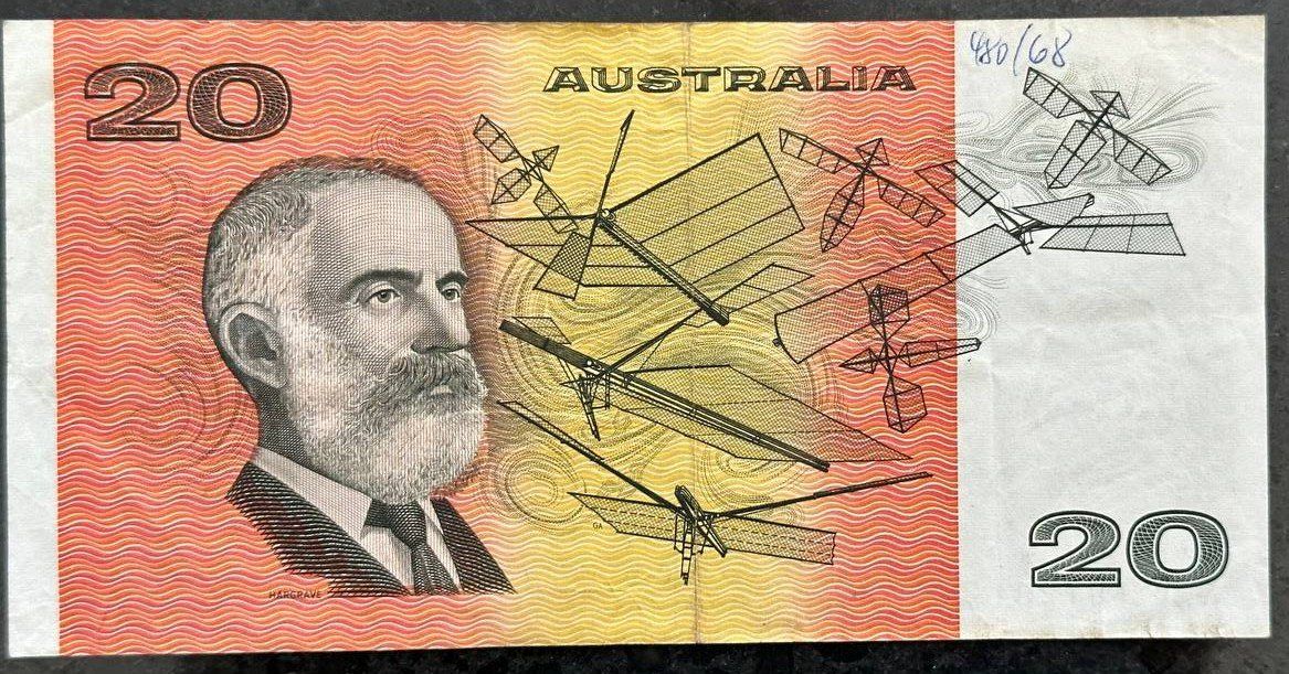 Banconote: Australien 20 Dollar Note, Selten, Top Zustand! – Usato da Beringen venduto da Mantafisch1 1