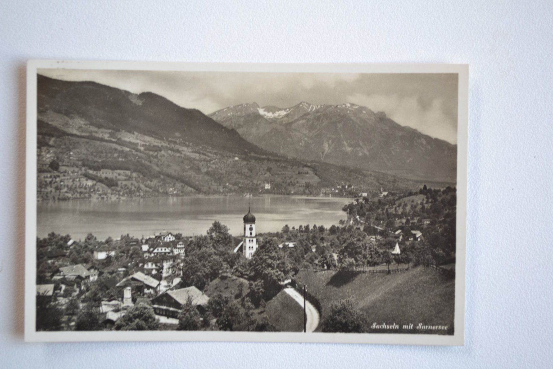 Cartoline postali: AK Sachseln mit Sarnersee OW – Usato da Beinwil am See venduto da kajak55