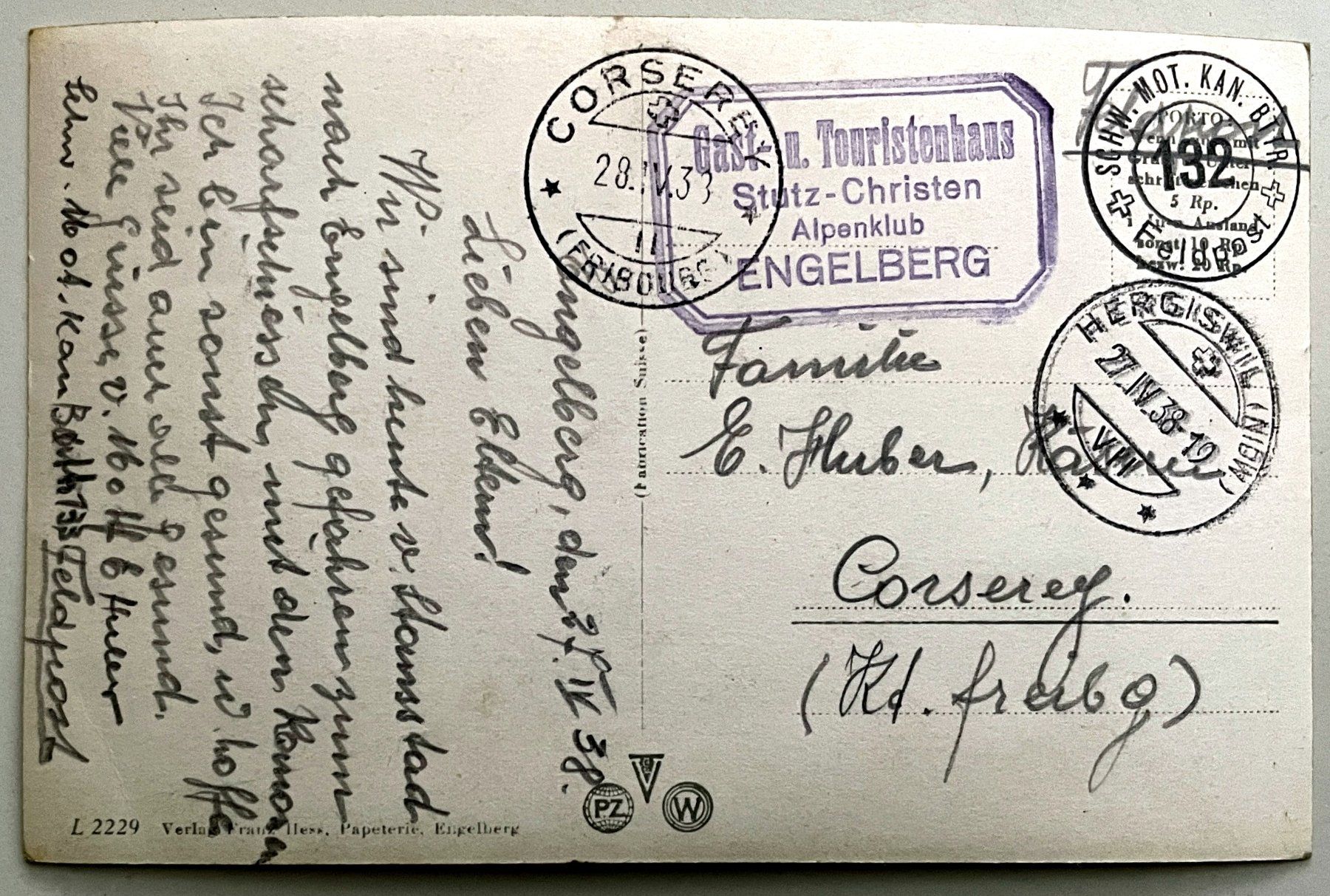 Cartoline postali: Engelberg mit Spannörter und Titlis – Usato da Savagnier venduto da Ne2065 1
