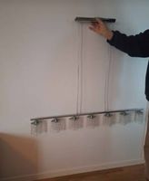 Esstischlampe mit "Kristall"elementen 