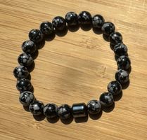 Perlenarmband, Armband, grau, bracelet, grey, gray