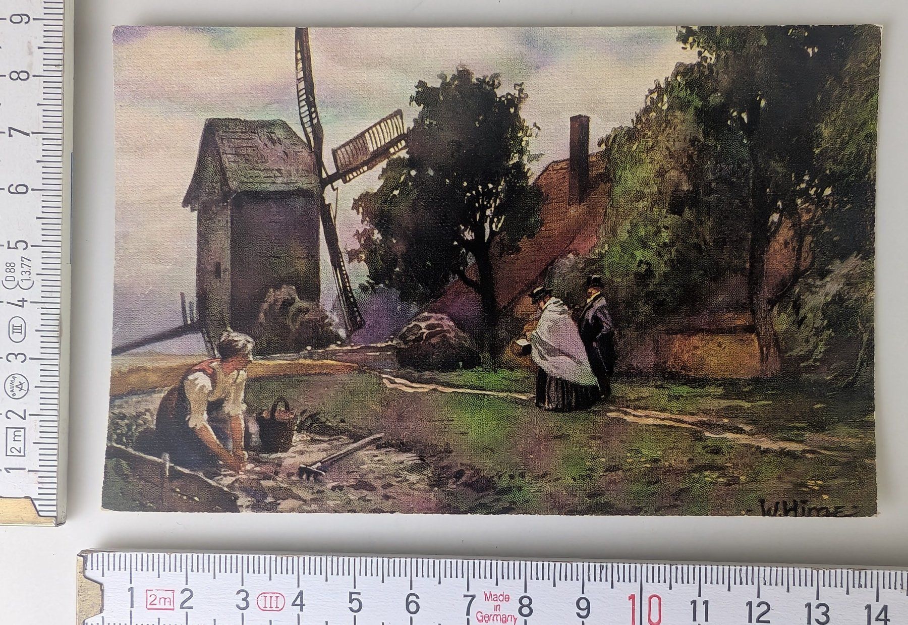 Cartoline postali: Alte Ansichtskarte "An der Windmühle", W. Hinze, Top! – Nuovo (secondo la descrizione) da Zürich venduto da axolottchen