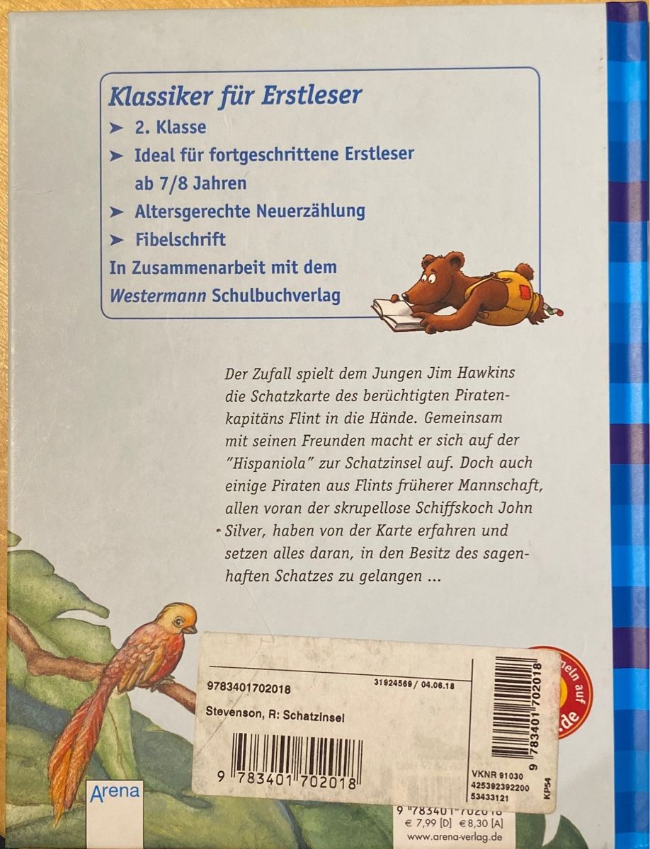 Libri: Robert L. Stevenson, Schatzinsel, 2. Klasse - Lesespass! – Usato da Zürich venduto da snaut 1