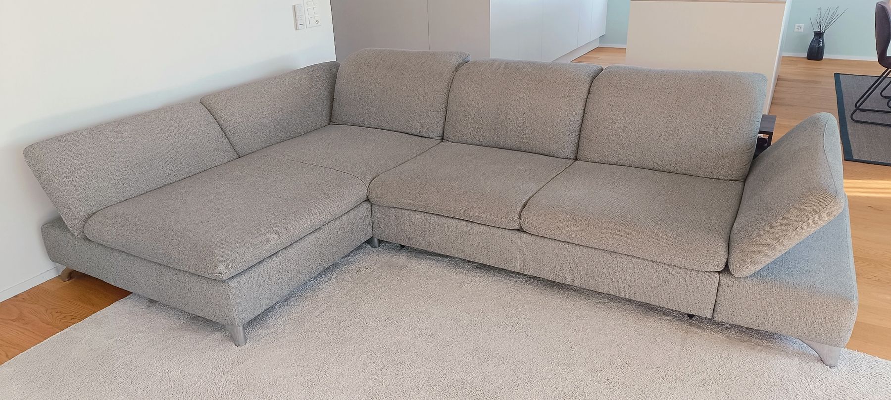 Divani: Ecksofa W.Schillig Stoff Grau mit Schlaffunktion  – Usato da Kreuzlingen venduto da sgolita 1