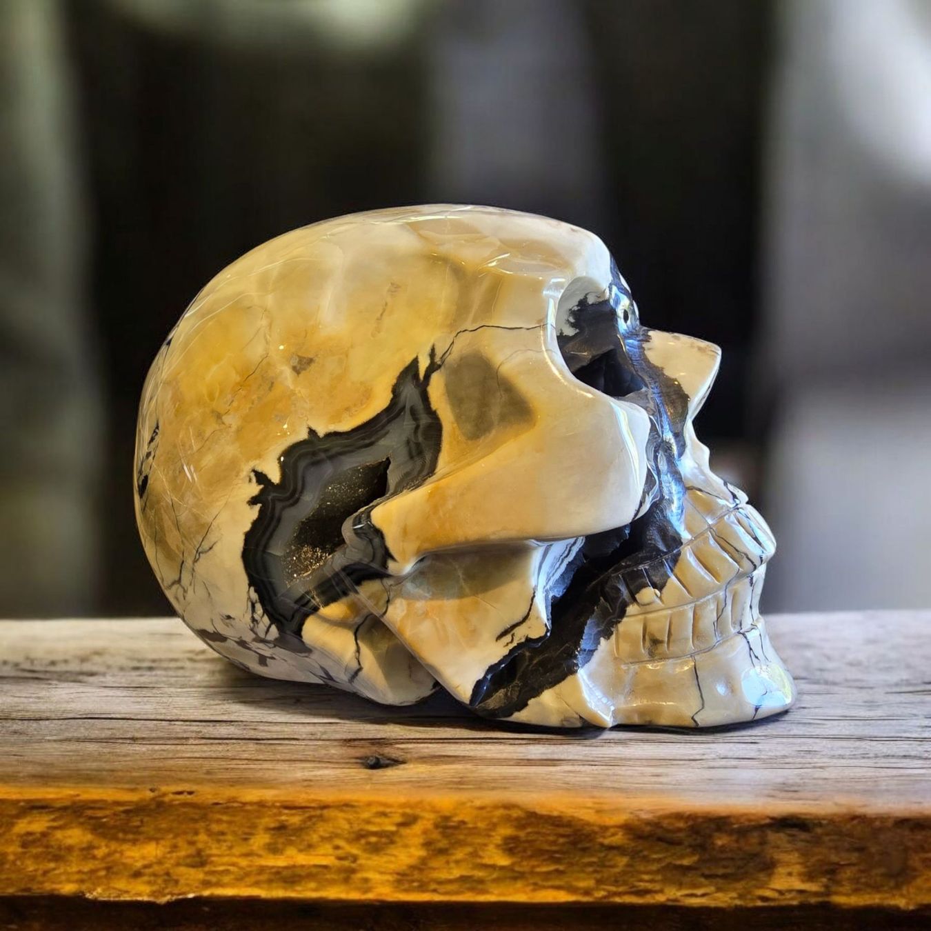 Minerali & Pietre curative: Skull en Agate Volcan 7kg – Usato da Movelier venduto da Tristann 2