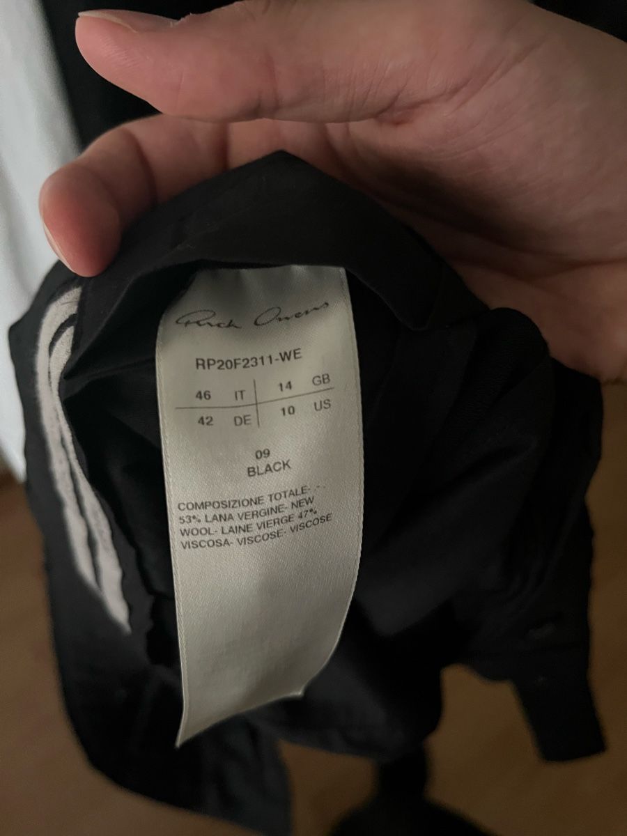 Rick Owens Pantaloni: Rick Owens Performa Wide Trousers – Usato da Basel venduto da fis_rl25 5