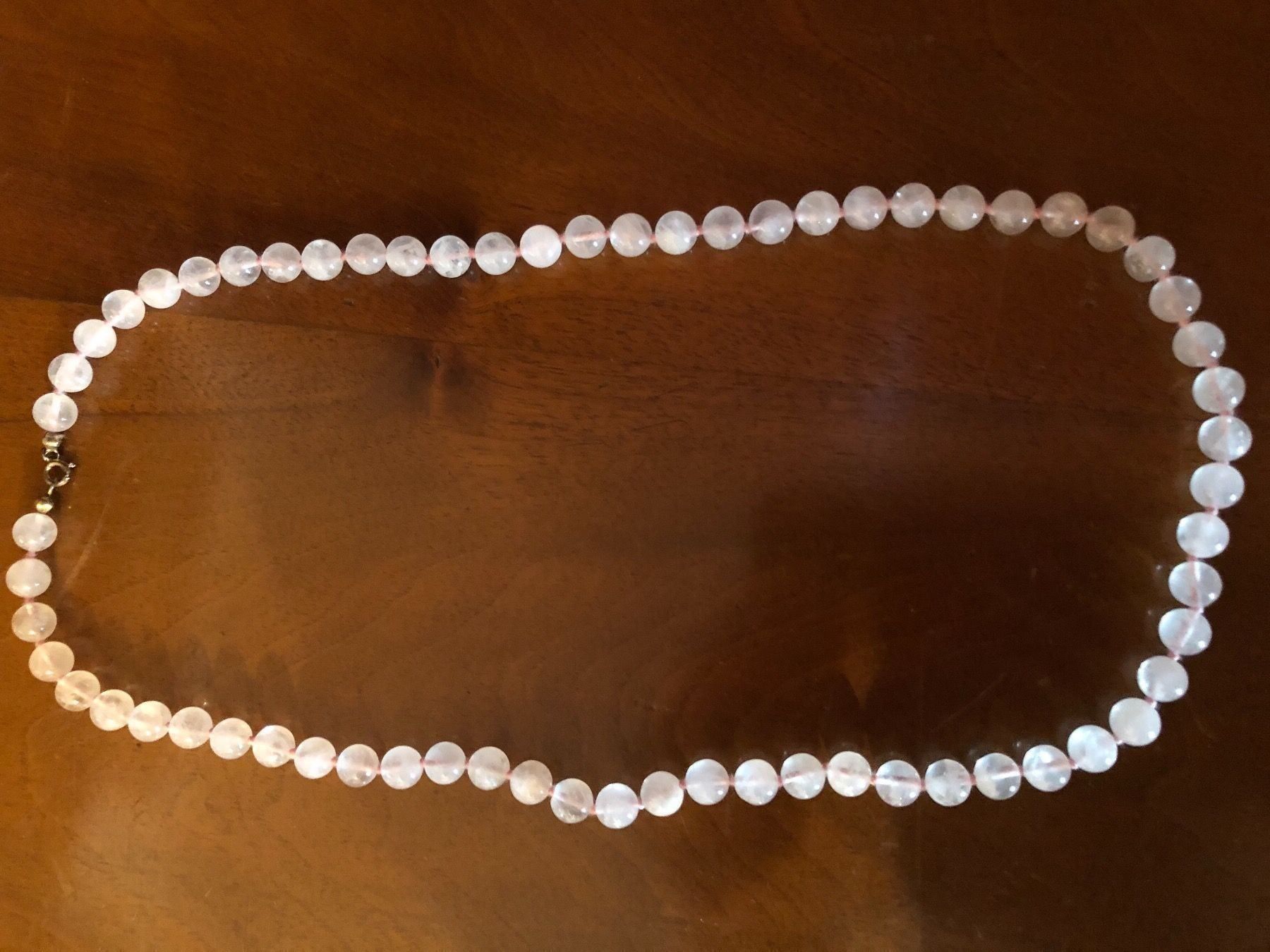 Catenine: Rosenquarz-Kette mit Verschluss – Nuovo (secondo la descrizione) da Wald ZH venduto da mlnt 4