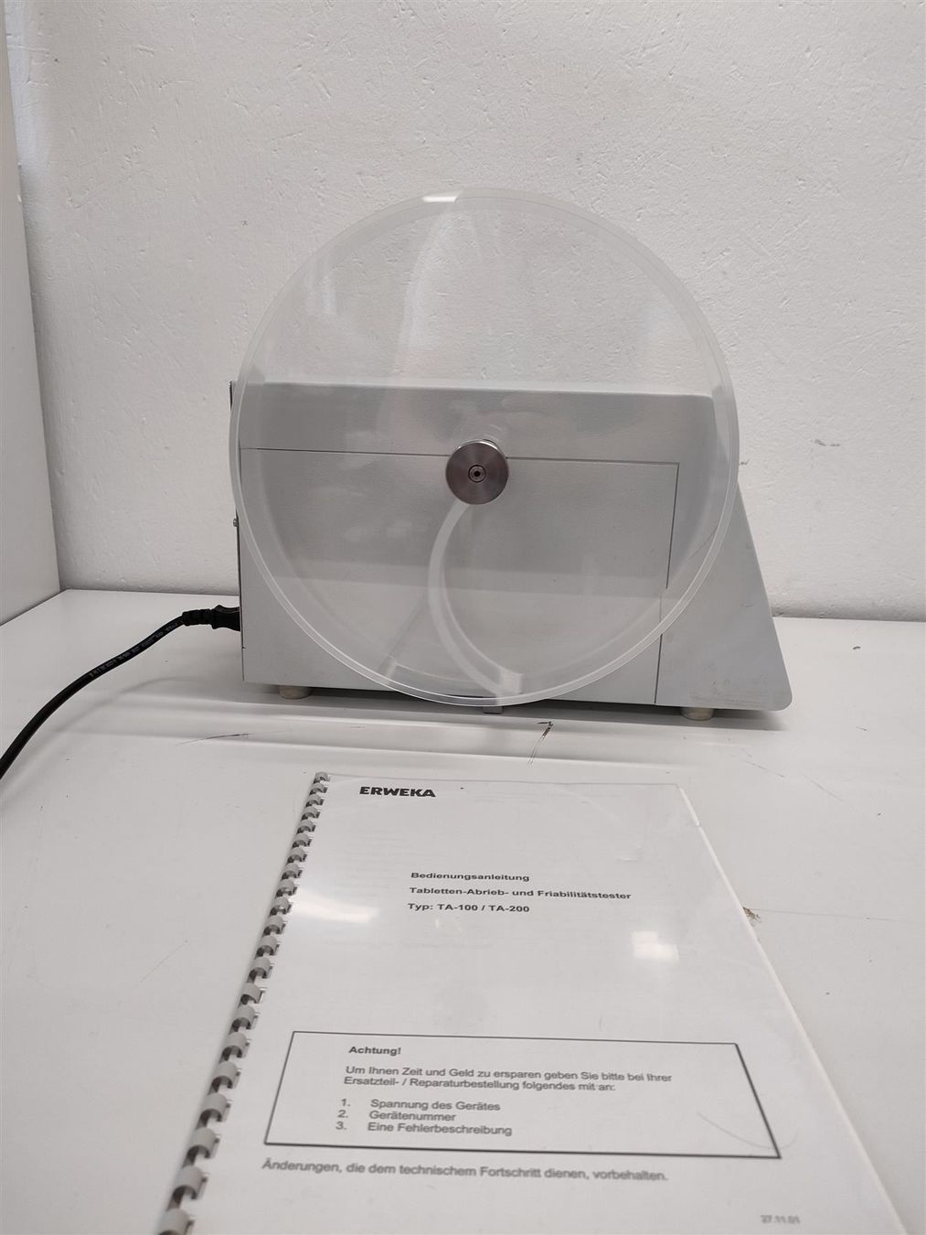 Accessori da laboratorio: Friabilitätstester von Erweka, Typ TA 100 – Usato da Niederdorf venduto da LeptonAG_Labor 6