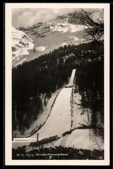 Cartoline postali: AK St. Moritz, Olympia-Skisprungschanze – Usato da Berlin venduto da bartko-reher
