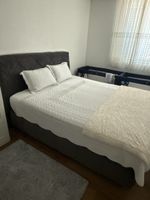 boxerspringbett grau