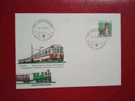Sonderbrief Inbetriebnahme berner Oberland Bahnen 1990