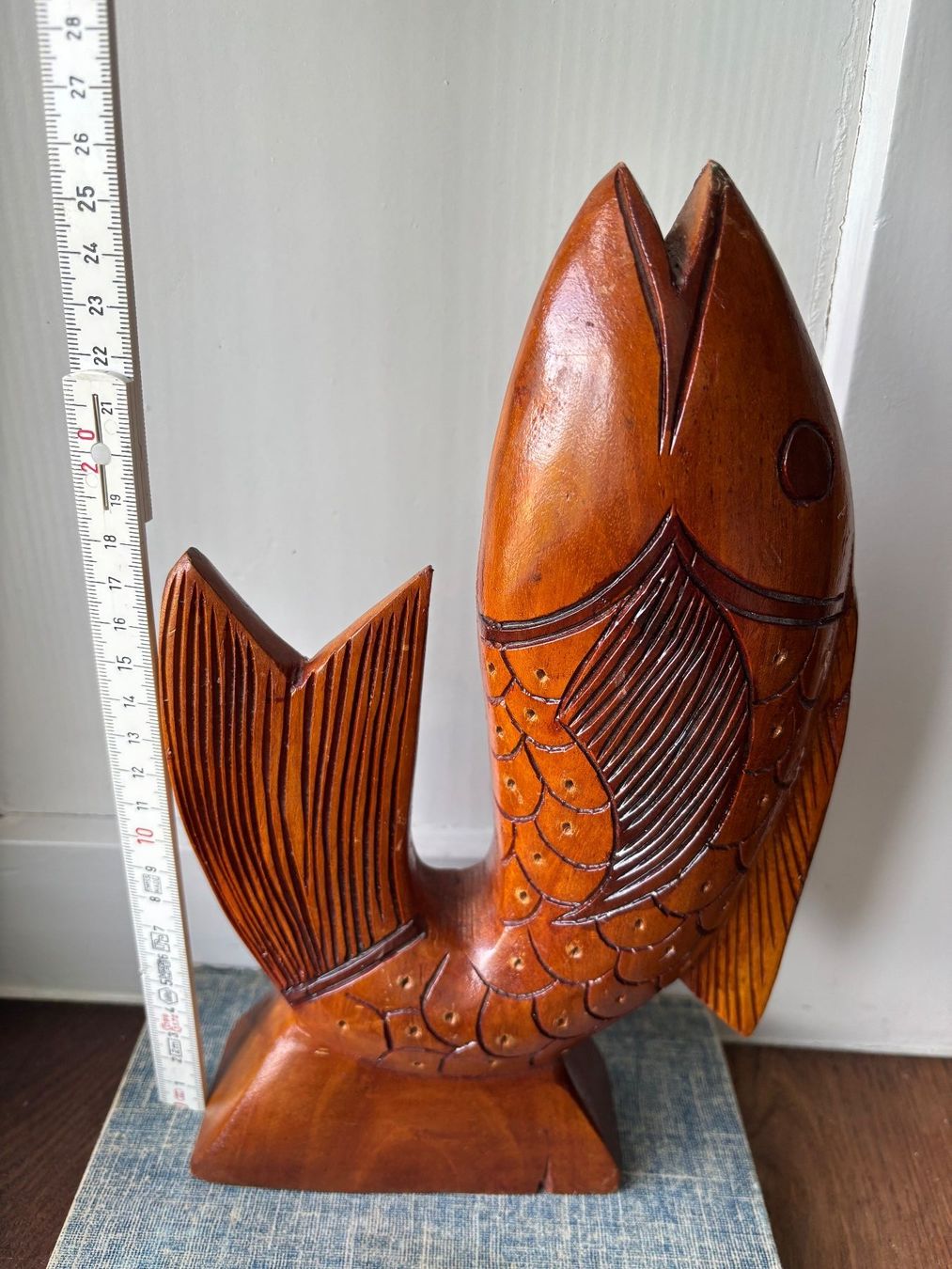 Sculture & Statue: Vintage Holzfisch Deko-Objekt, Handarbeit – Usato da Horgen venduto da uge_pd5p 2