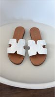 Sandalen Damen Weiss Lederoptik Grösse 36