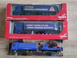 H0 1:87 total 3 Stk. Bier- Lastwagen & 1 Stapler