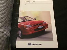 Subaru Justy 4WD Verkaufsprospekt Dezember 2000