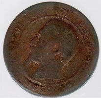 MÜNZE NAPOLEON III CINQ CENTIMES EMPIRE FRANCAIS 1855