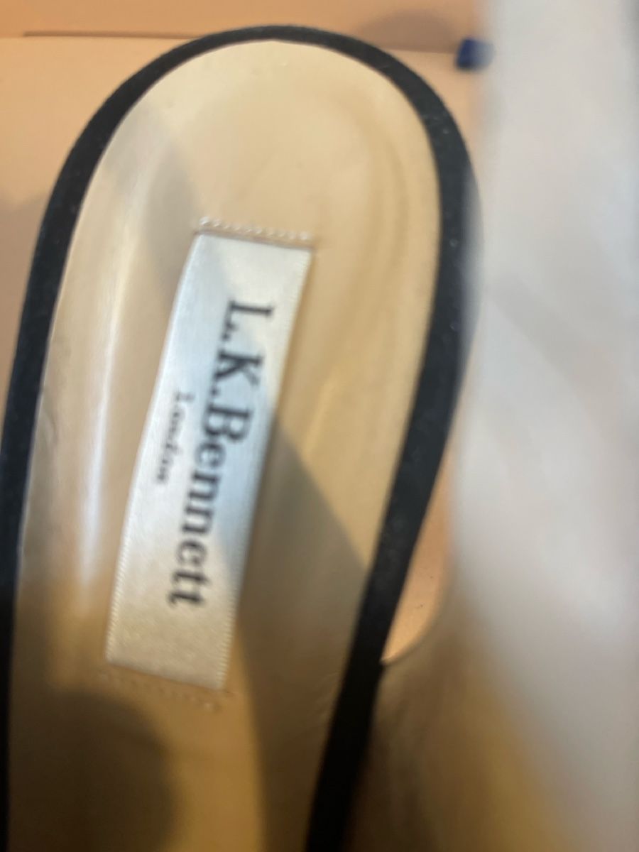 Damenschuhe: Slingback L.K. Bennett en daim noir, 40 – Gebraucht aus GENEVE von Myrtille8 3