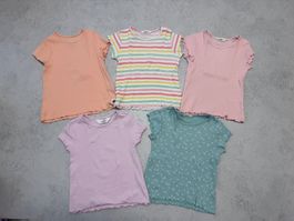 5er Set Shirt Tshirt Set, Gr. 110 und 110/116