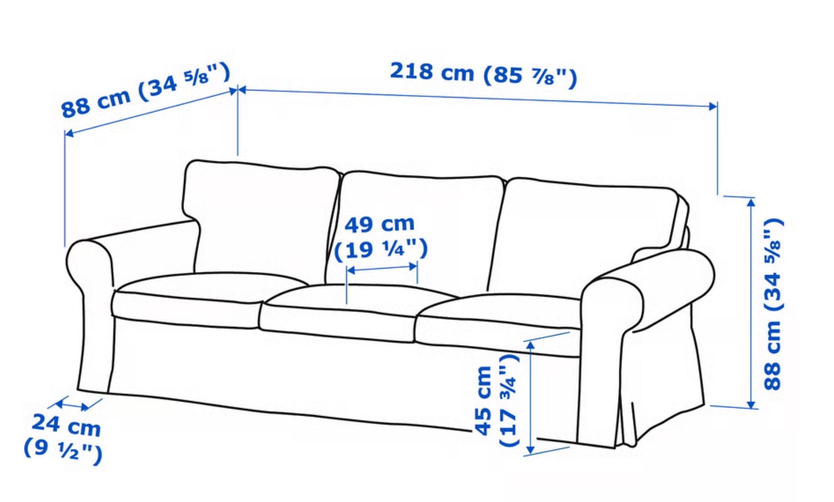 Ikea Sofas: Ikea 3er Sofa – D'occasion à Hüttikon par Danone2 2