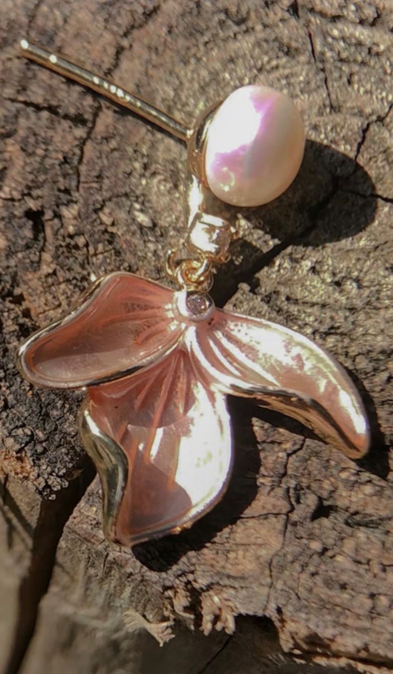 Ohrringe & -stecker: Boucles d’oreilles Fleurs Nacrées – Neu und originalverpackt aus St-Maurice von Sandrinette123 2
